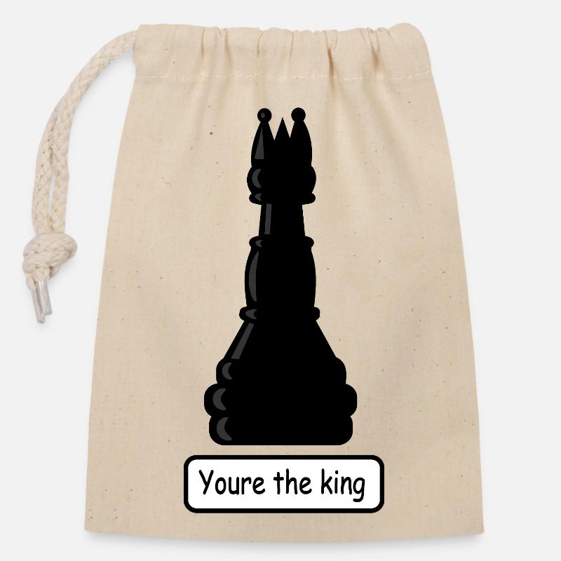 You_are_the_king - Closable cotton gift bag (14x20cm) - nature