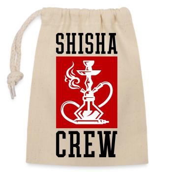 Shisha Crew - Verschließbarer Geschenkbeutel aus Baumwolle (14x20cm) - Natur - Vorne