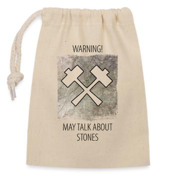 Stonemason Stone Sculptor Saying - Closable cotton gift bag (14x20cm) - nature - Front