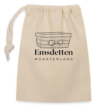 Emsdetten - Ma ville - Sac cadeau en coton avec cordon (14 x 20 cm) - nature - Devant