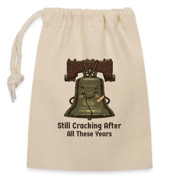 Liberty Bell - Closable cotton gift bag (14x20cm) - nature - Front