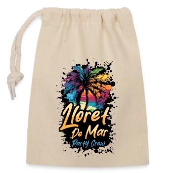 Lloret De Mar Party Crew Vacances - Sac cadeau en coton avec cordon (14 x 20 cm) - nature - Devant