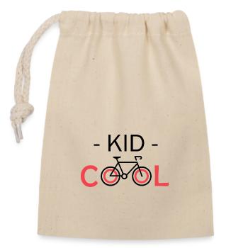 Vélo kid cool père et fils cycliste vélo - Sac cadeau en coton avec cordon (14 x 20 cm) - nature - Devant