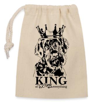 Schnauzer géant roi chien disant chien - Sac cadeau en coton avec cordon (14 x 20 cm) - nature - Devant