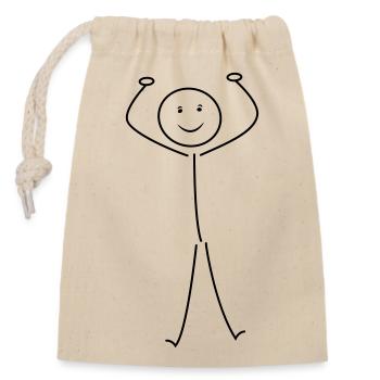 Strichmann - Sac cadeau en coton avec cordon (14 x 20 cm) - nature - Devant