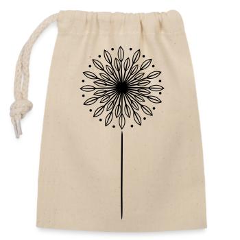 Pusteblume Löwenzahn - Verschließbarer Geschenkbeutel aus Baumwolle (14x20cm) - Natur - Vorne