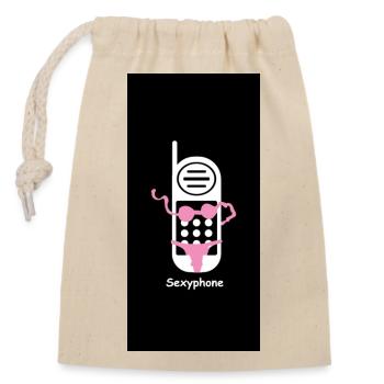Sexy Smartphone - Closable cotton gift bag (14x20cm) - nature - Front