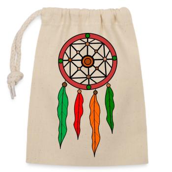 Dream catcher - Closable cotton gift bag (14x20cm) - nature - Front