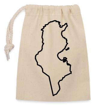 Tunisie - Sac cadeau en coton avec cordon (14 x 20 cm) - nature - Devant