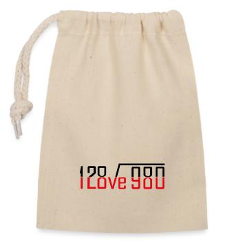 Formel der Liebe - Formula of Love - Closable cotton gift bag (14x20cm) - nature - Front