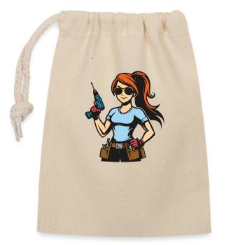 Redhead - Artisan Design for the Redhead F - Closable cotton gift bag (14x20cm) - nature - Front
