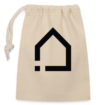 Icone APP : Smart FLAT (Noir/transparent) - Sac cadeau en coton avec cordon (14 x 20 cm) - nature - Devant