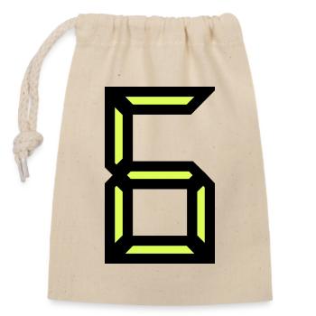 6. HAPPY BIRTHDAY. JOYEUX ANNIVERSAIRE - Sac cadeau en coton avec cordon (14 x 20 cm) - nature - Devant