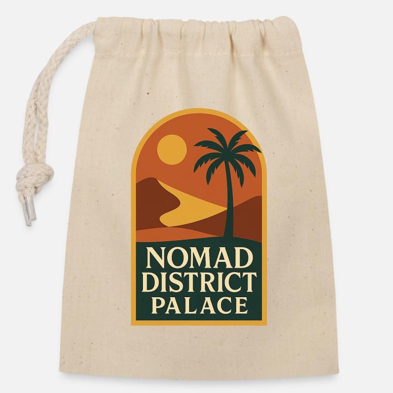 NPD005 - Sac cadeau en coton avec cordon (14 x 20 cm) - nature