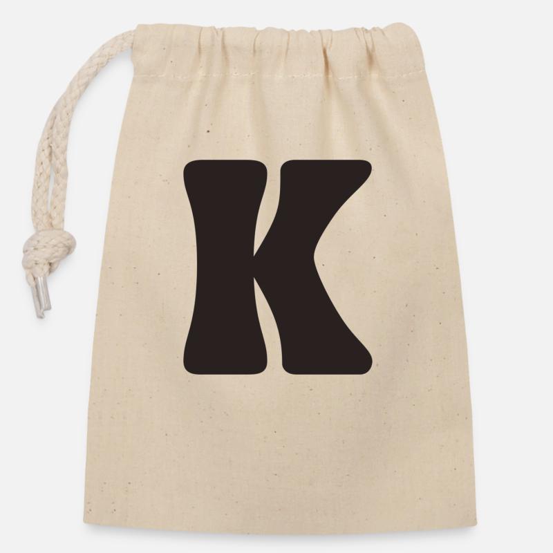 K - Closable cotton gift bag (14x20cm) - nature