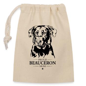 Beauceron Mom Dog Berger de Beauce Dogs Wilsigns - Closable cotton gift bag (14x20cm) - nature - Front