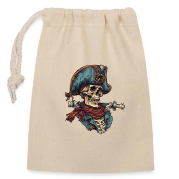 Dead Pirate - Verschließbarer Geschenkbeutel aus Baumwolle (14x20cm) - Natur - Vorne