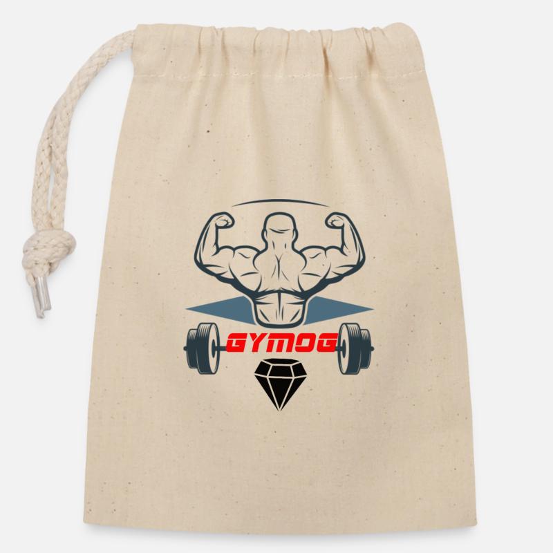 GYMOG - Closable cotton gift bag (14x20cm) - nature