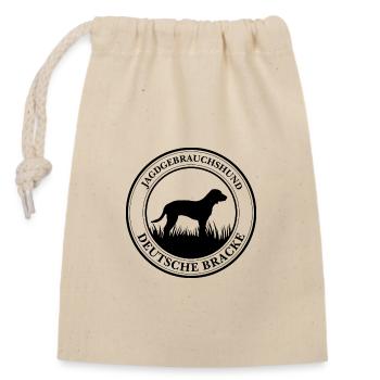Deutsche Bracke Jagdgebrauchshund Jagdhunde - Verschließbarer Geschenkbeutel aus Baumwolle (14x20cm) - Natur - Vorne
