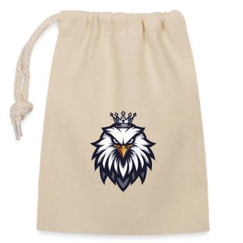 Eagle Head Crown - Closable cotton gift bag (14x20cm) - nature - Front