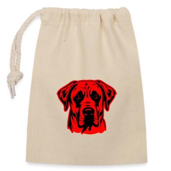 Kangal Dog Head - Closable cotton gift bag (14x20cm) - nature - Front