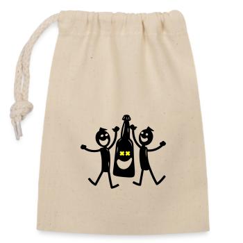 Enterrement de vie de garçon Bière Anniversaire - Sac cadeau en coton avec cordon (14 x 20 cm) - nature - Devant