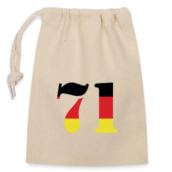 71 Number Jersey Germany - Closable cotton gift bag (14x20cm) - nature - Front