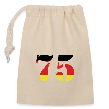 75 Number Jersey Germany - Closable cotton gift bag (14x20cm) - nature - Front
