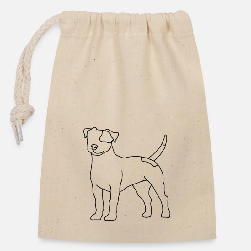 Just a Jack - Closable cotton gift bag (14x20cm) - nature