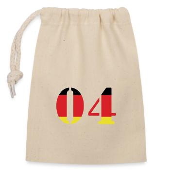 4 Number jersey Germany - Closable cotton gift bag (14x20cm) - nature - Front