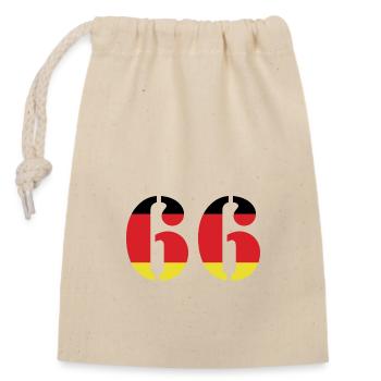 66 Number Jersey Germany - Closable cotton gift bag (14x20cm) - nature - Front