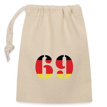69 Number Jersey Germany - Closable cotton gift bag (14x20cm) - nature - Front