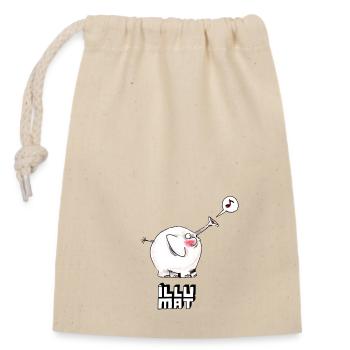 Trumpeter - Closable cotton gift bag (14x20cm) - nature - Front