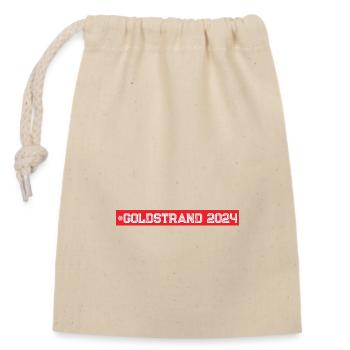 Golden Sands 2024 - Closable cotton gift bag (14x20cm) - nature - Front