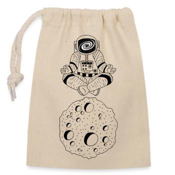 Astronaute zen - Sac cadeau en coton avec cordon (14 x 20 cm) - nature - Devant