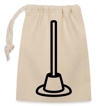 suction cup - Closable cotton gift bag (14x20cm) - nature - Front