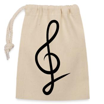 Clé dessinée à la main - Sac cadeau en coton avec cordon (14 x 20 cm) - nature - Devant