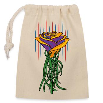NéonRose - Sac cadeau en coton avec cordon (14 x 20 cm) - nature - Devant
