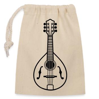 mandolin - Closable cotton gift bag (14x20cm) - nature - Front