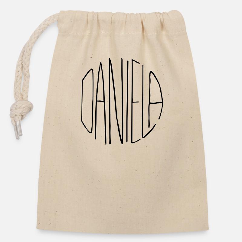 Daniela gift - Closable cotton gift bag (14x20cm) - nature