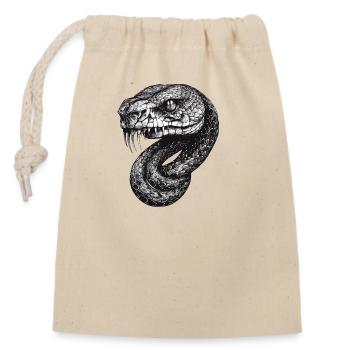 Snake - Verschließbarer Geschenkbeutel aus Baumwolle (14x20cm) - Natur - Vorne