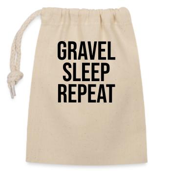 Gravel Sleep Repeat Road Bike Gravel Bike - Closable cotton gift bag (14x20cm) - nature - Front