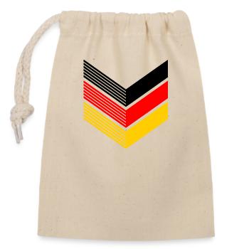 Deutschland Flagge Deutsche Fahne Used Look Heimat - Verschließbarer Geschenkbeutel aus Baumwolle (14x20cm) - Natur - Vorne