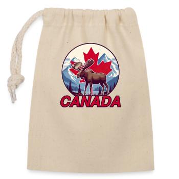 Canada 20 (en anglais seulement) - Sac cadeau en coton avec cordon (14 x 20 cm) - nature - Devant