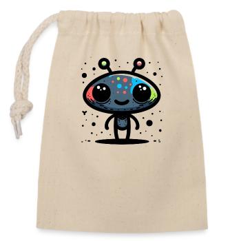 Alien Encounter - Closable cotton gift bag (14x20cm) - nature - Front