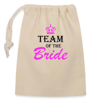 Team of the Bride The Bride Design - Closable cotton gift bag (14x20cm) - nature - Front