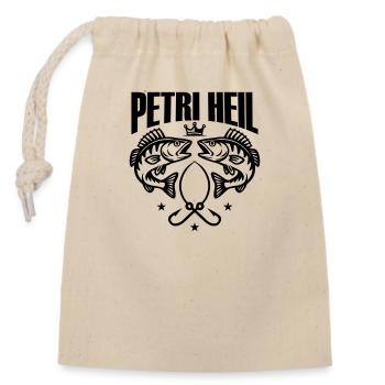 Petri Heil Fishing - Closable cotton gift bag (14x20cm) - nature - Front