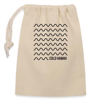 Cold Hawaii Waves - Verschließbarer Geschenkbeutel aus Baumwolle (14x20cm) - Natur - Vorne