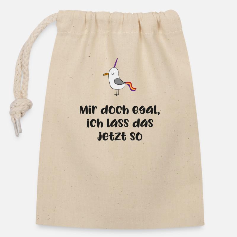 lustiger Spruch - Verschließbarer Geschenkbeutel aus Baumwolle (14x20cm) - Natur