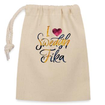 Schweden Schweden Viking Norden Skandinavien fika - Verschließbarer Geschenkbeutel aus Baumwolle (14x20cm) - Natur - Vorne